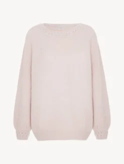 La Perla Alpaca Blend Sweater In Powder< Loungewear