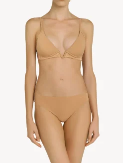La Perla Amaretto-coloured Non-wired Padded Triangle V-bra< Padded|Push-Up