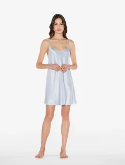 La Perla Azure Silk Short Slip< Slips & Dresses|Silk Sleepwear