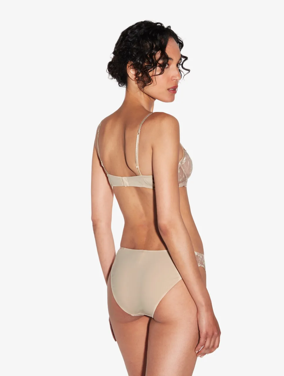 La Perla Balconette Bra In Halo And Ivory Nude With Embroidered Tulle< Balconette|Underwired