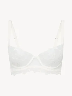 La Perla Balconette Bra In Off With Leavers Lace< Balconette