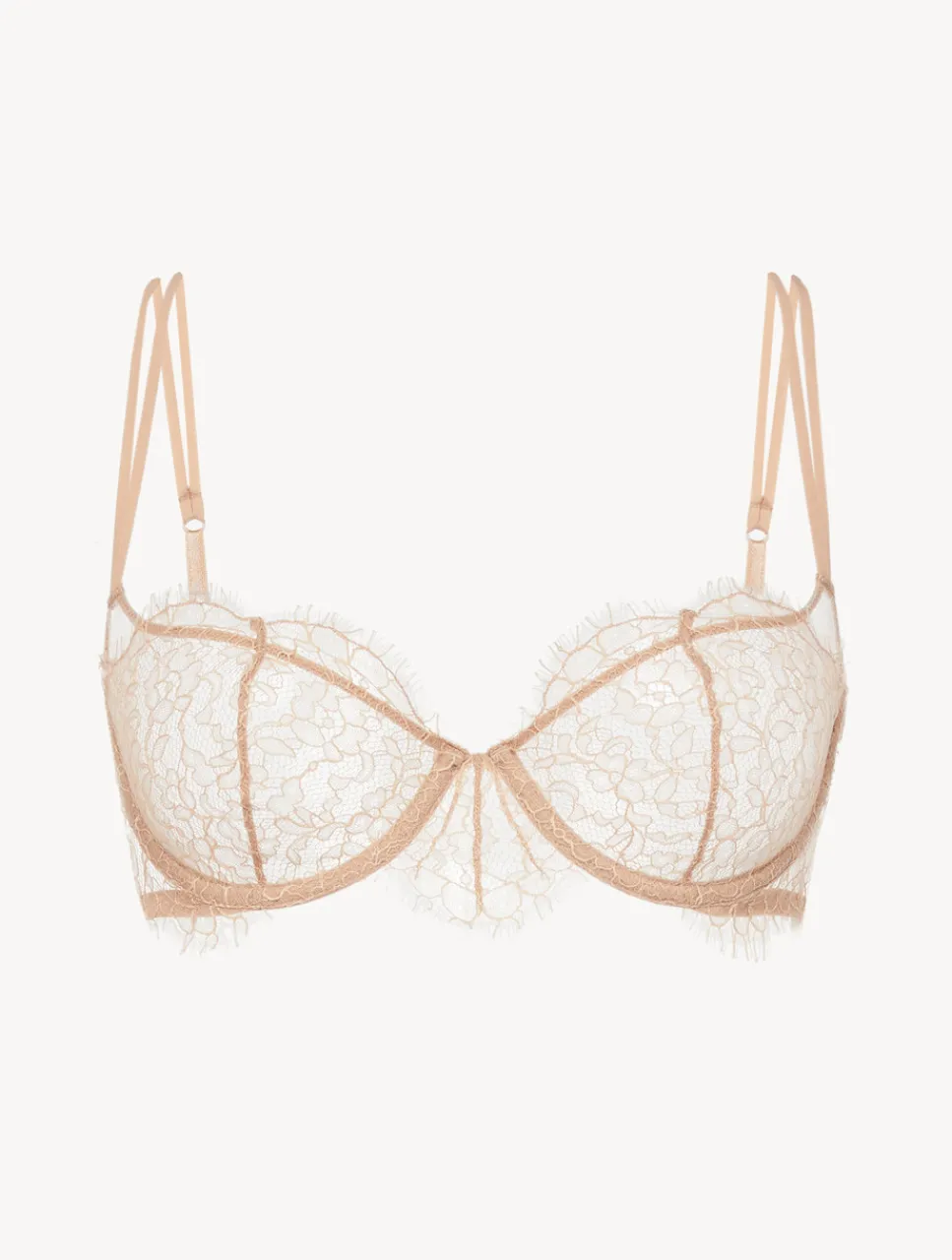 La Perla Balconette Bra With Lace In Oak Blush< Balconette|Underwired
