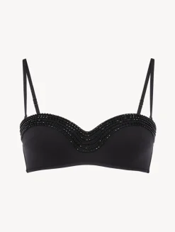 La Perla Bandeau Bikini Top In With Beading< Bikinis