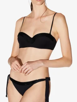 La Perla Bandeau Bikini Top In With Beading< Bikinis