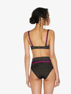 La Perla Bandeau Bikini Top In Dark Green And Black< Bikinis