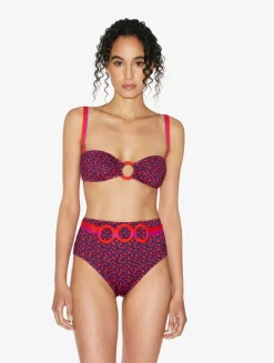 La Perla Bandeau Bikini Top In Red And Blue< Bikinis