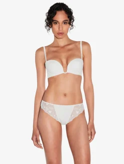 La Perla Bandeau Bra In Lys With Embroidered Tulle< Bandeau|Padded