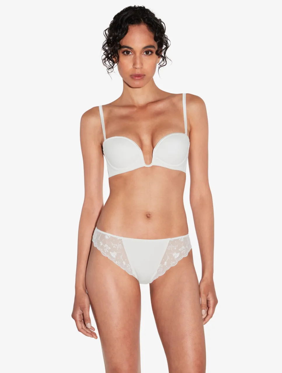 La Perla Bandeau Bra In Lys With Embroidered Tulle< Bandeau|Padded