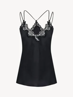 La Perla Camisole In Silk With Macramé Frastaglio< Camisoles|Pajamas