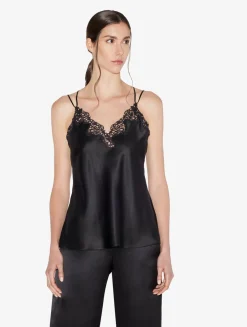 La Perla Camisole In Silk With Macramé Frastaglio< Camisoles|Pajamas