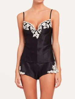 La Perla Corset In Silk Satin With Frastaglio< Bodysuits & Bustiers|Shapewear