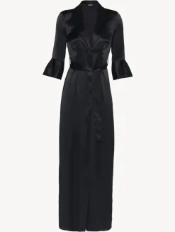 La Perla Long Silk Belted Robe< Robes|Silk Sleepwear