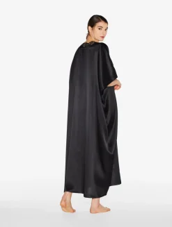 La Perla Long Silk Robe With Macramé< Robes|Silk Sleepwear