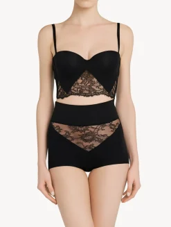 La Perla Lycra Control Fit High-waist Briefs With Chantilly Lace< High-Waist|Shapewear