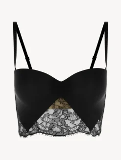 La Perla Lycra Strapless Brassiere With Chantilly Lace< Padded|Strapless & Multiway