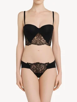 La Perla Lycra Thong With Chantilly Lace< G String & Thong|Shapewear