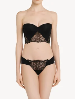 La Perla Lycra Thong With Chantilly Lace< G String & Thong|Shapewear