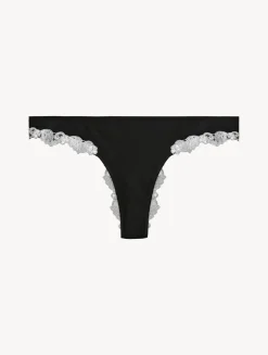 La Perla Silk Brazilian Briefs With Ivory Frastaglio< Brazilian|Shapewear