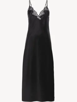 La Perla Silk Long Nightgown With Macramé< Slips & Dresses|Silk Sleepwear