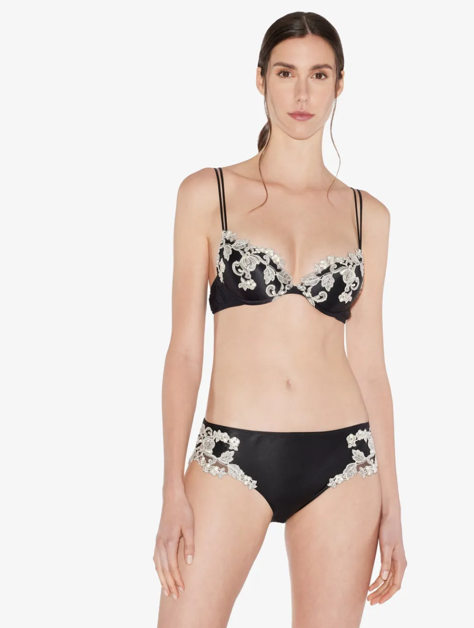 La Perla Silk Medium Briefs With Frastaglio< Mid-Rise