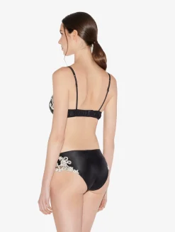 La Perla Silk Push-up Bra With Ivory Frastaglio< Padded|Push-Up
