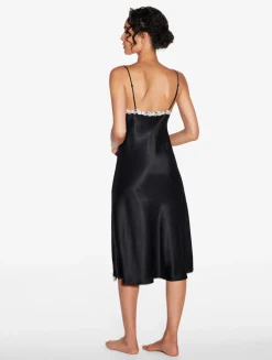 La Perla Silk Satin Short Nightgown With Frastaglio< Pajamas|Slips & Dresses
