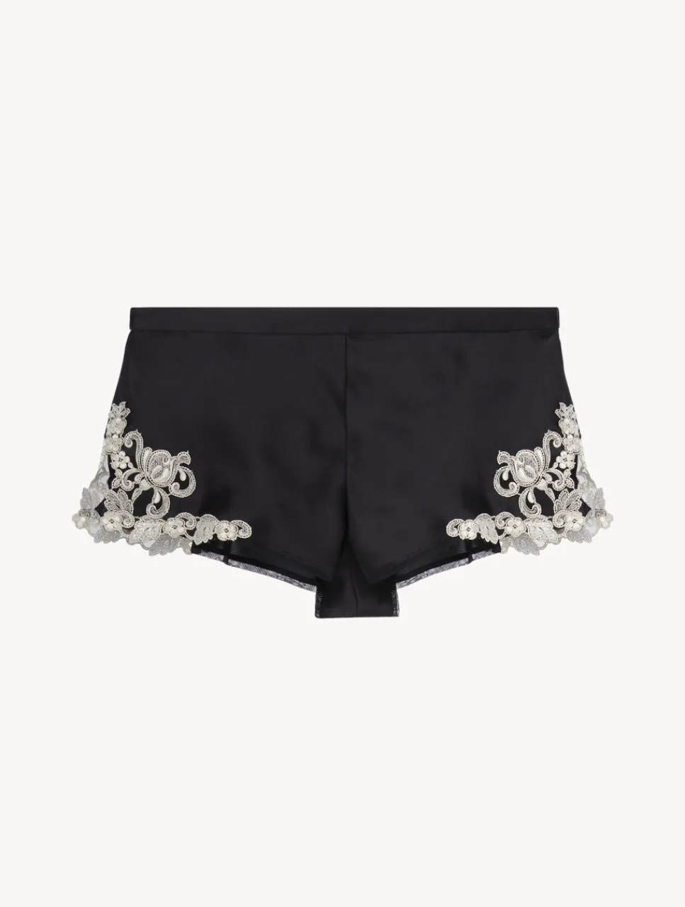 La Perla Silk Satin Sleep Shorts With Frastaglio< Pajamas|Sleep Shorts & Trousers