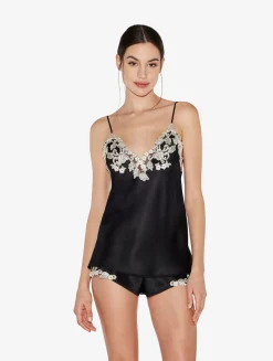 La Perla Silk Satin Sleep Shorts With Frastaglio< Pajamas|Sleep Shorts & Trousers