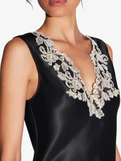 La Perla Silk Satin Top With Frastaglio< Camisoles|Pajamas
