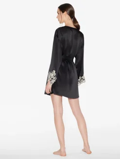 La Perla Silk Short Robe With Frastaglio< Robes|Silk Sleepwear