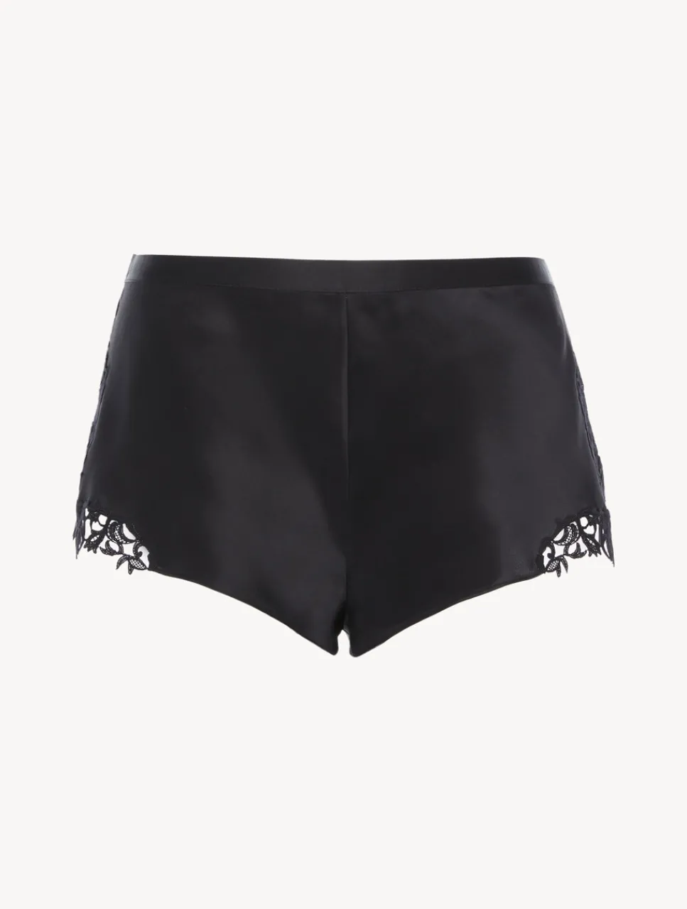 La Perla Silk Sleep Shorts With Macramé Frastaglio< Pajamas|Sleep Shorts & Trousers
