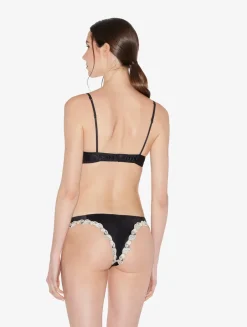 La Perla Silk Triangle Bra With Ivory Frastaglio< Triangle|Wireless