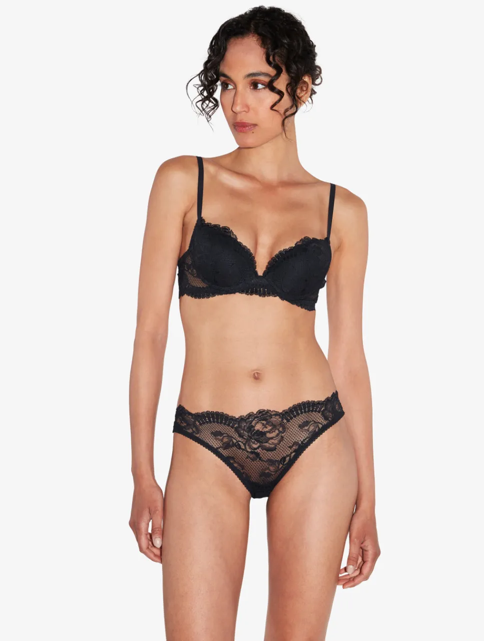 La Perla Stretch Leavers Lace Push-up Bra< Padded|Push-Up