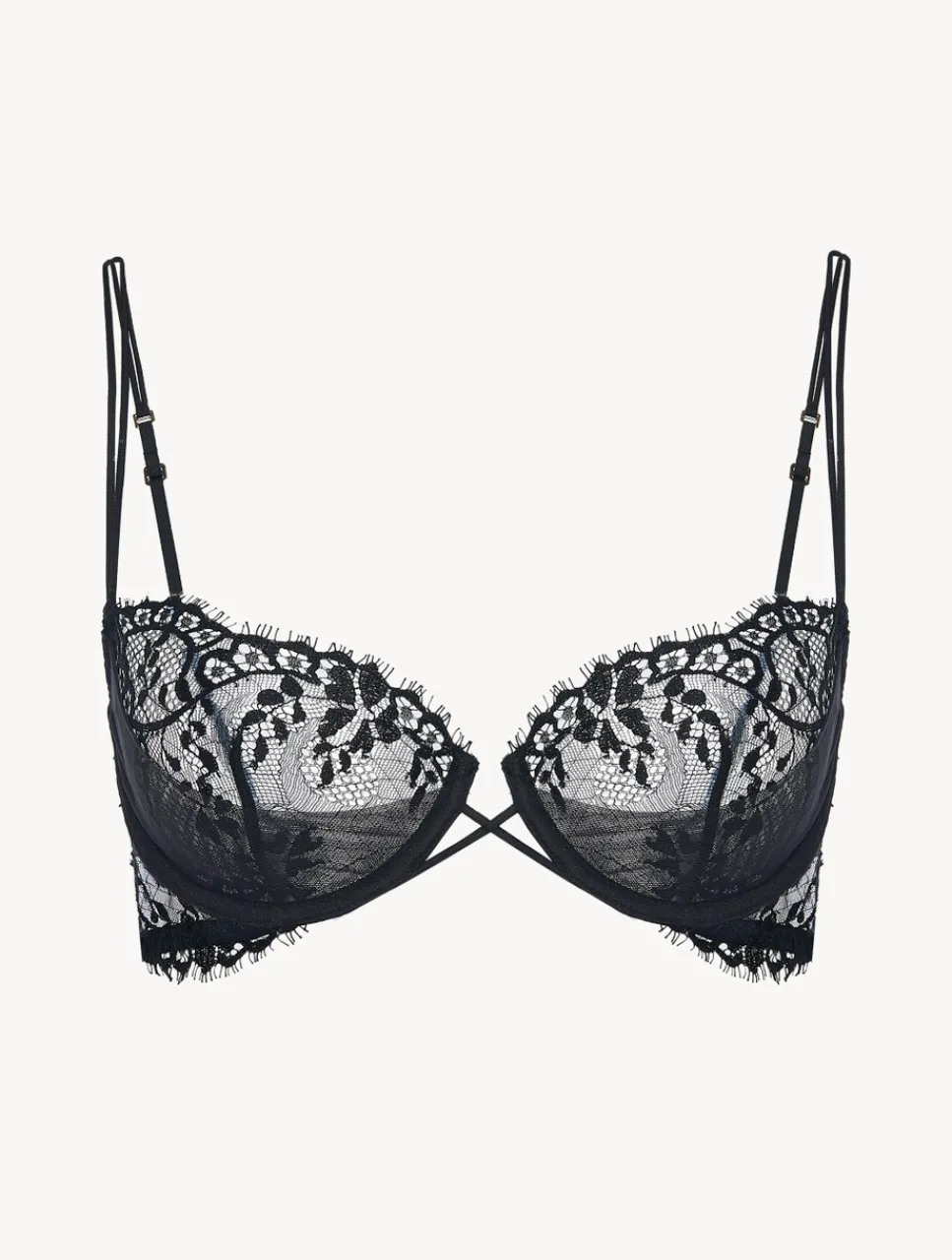 La Perla Underwired Balconette Bra With Leavers Lace Trim< Balconette|Underwired