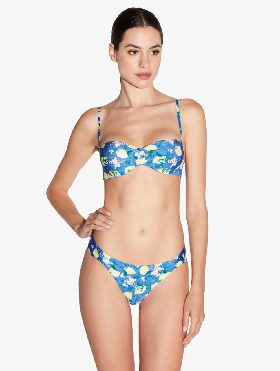 La Perla Printed Bikini Brief With Pleat Detailing< Bikinis