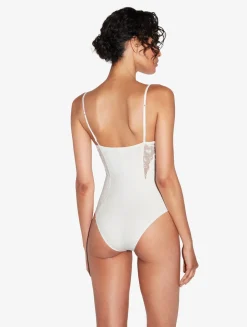 La Perla Bodysuit In Lys With Embroidered Tulle< Bodysuits & Bustiers