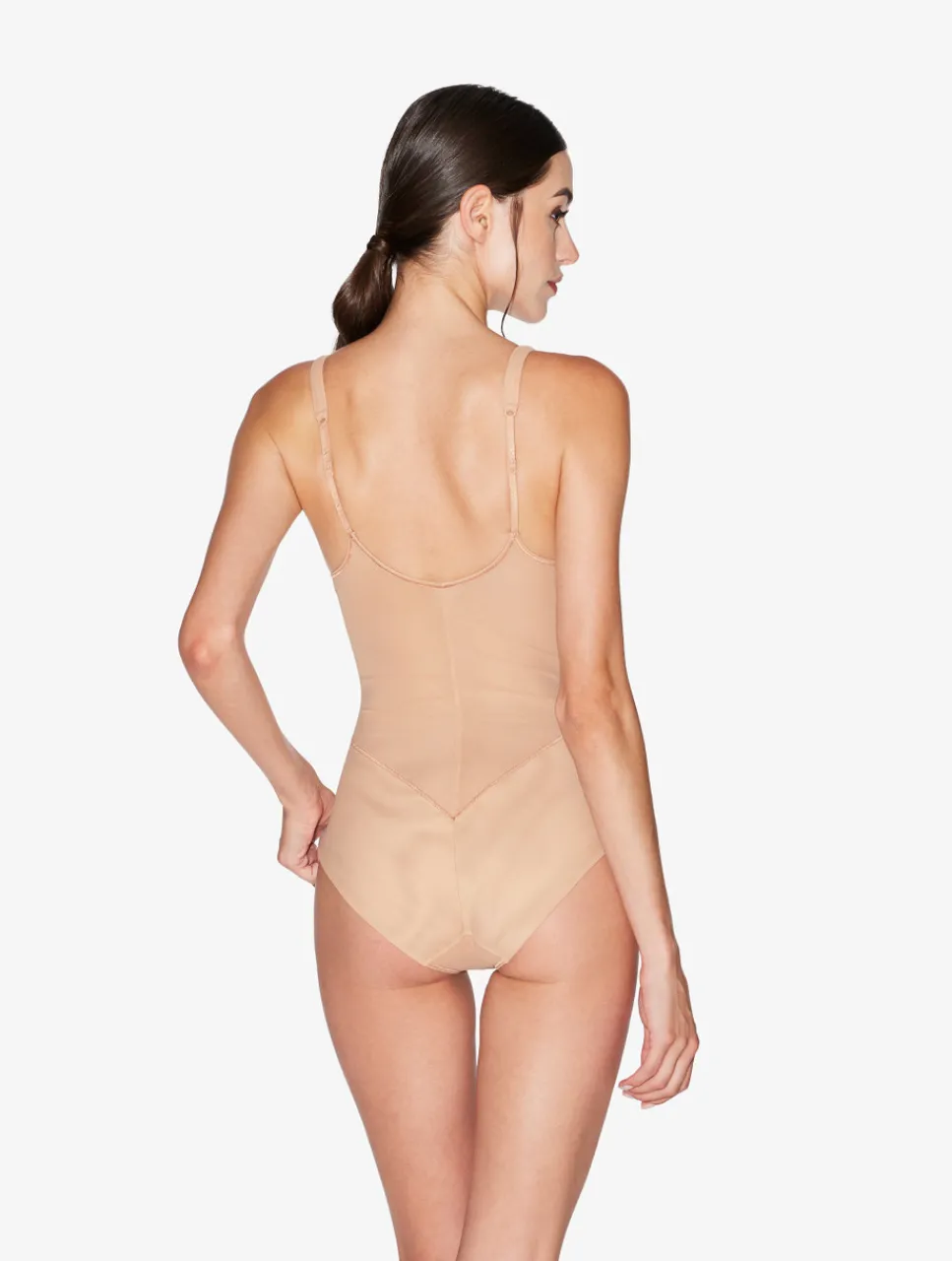 La Perla Bodysuit In Sand Stretch Tulle< Bodysuits & Bustiers|Shapewear