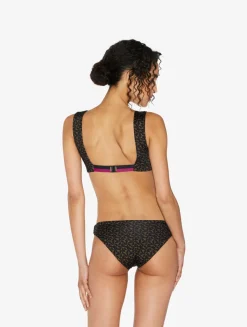 La Perla Bralette Bikini Top In Dark Green And Black< Bikinis