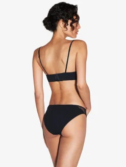 La Perla Bralette In Onyx With Embroidered Tulle< Bralette|Padded