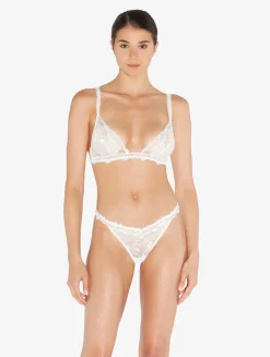 La Perla Brazilian Brief In Off With Leavers Lace< Brazilian