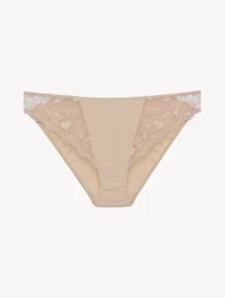 La Perla Briefs In Halo And Ivory Nude With Embroidered Tulle< Mid-Rise