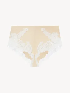 La Perla Cashmere Blend Ribbed Sleep Shorts In Halo With Frastaglio< Pajamas|Loungewear