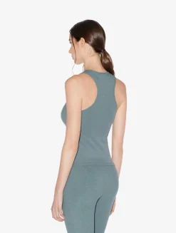 La Perla Cashmere Blend Ribbed Tank Top In Sleepy Dream With Frastaglio< Camisoles|Pajamas