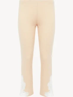 La Perla Cashmere Blend Ribbed Trousers In Halo With Frastaglio< Pajamas|Loungewear