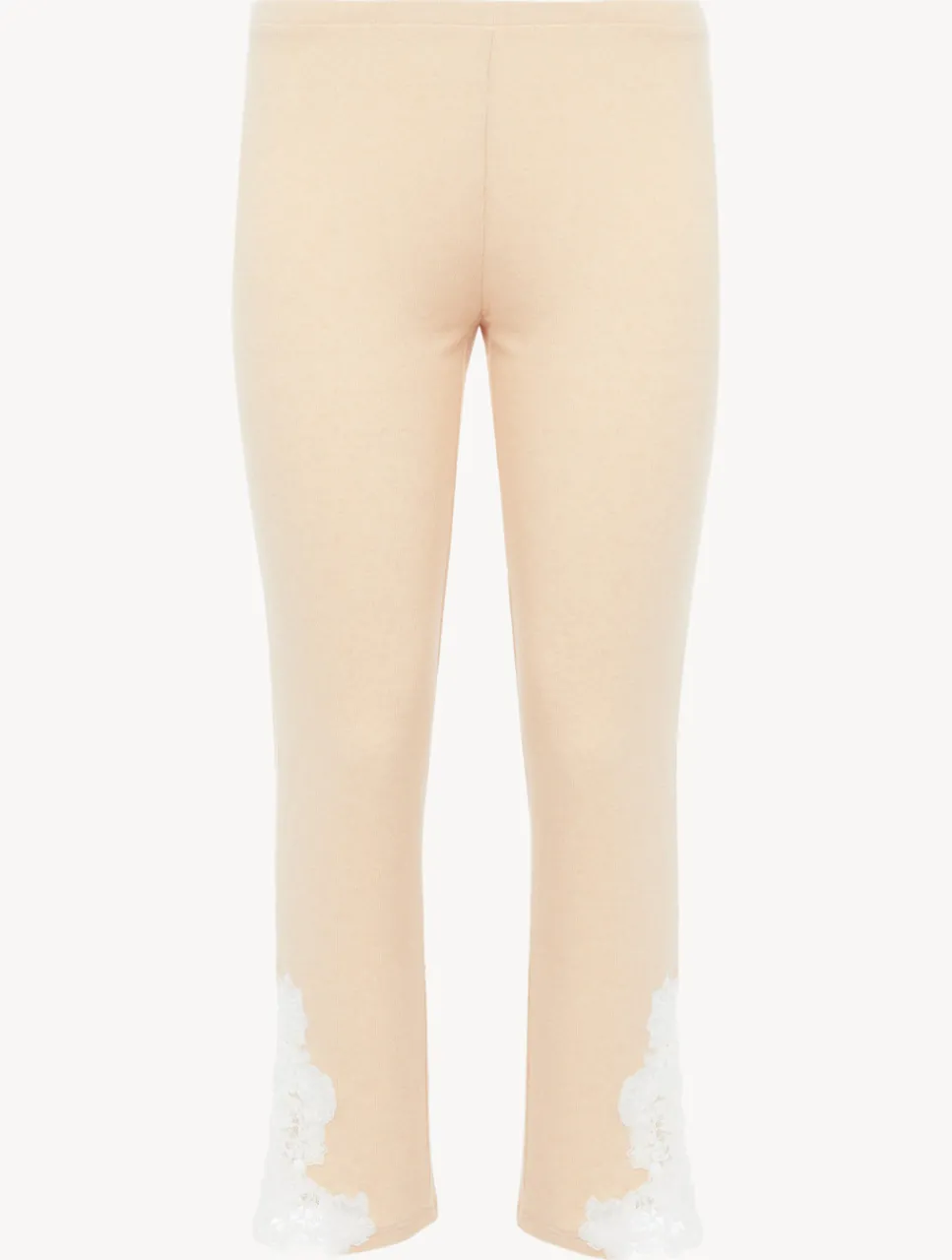 La Perla Cashmere Blend Ribbed Trousers In Halo With Frastaglio< Pajamas|Loungewear