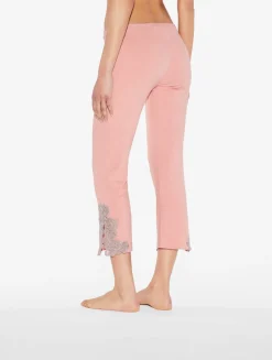 La Perla Cashmere Blend Ribbed Trousers In Blush Clay With Frastaglio< Pajamas|Loungewear