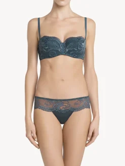La Perla Dark Lace Bandeau Bra< Bandeau|Padded