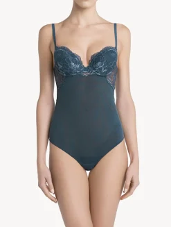 La Perla Dark Lace Bodysuit< Bodysuits & Bustiers