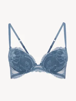 La Perla Dark Lace Push-up Bra< Padded|Push-Up