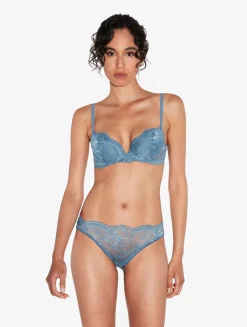 La Perla Dark Lace Push-up Bra< Padded|Push-Up